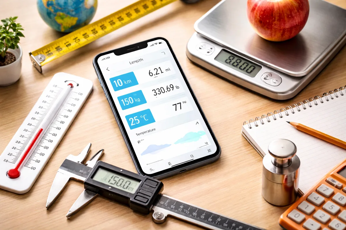 Comment utiliser un convertisseur d'unités pour les longueurs, poids et températures