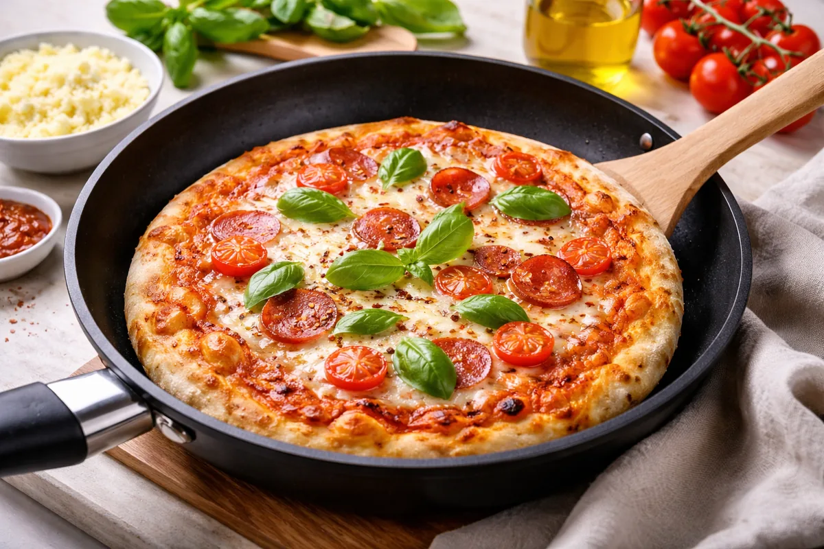 Quelle est la meilleure méthode pour cuire une pizza maison à la poêle ?